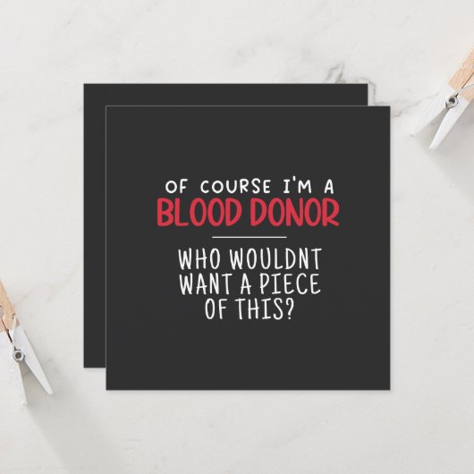 Blutspender Karte (Vorderseite/Rückseite Beispiel)