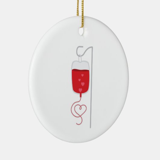 Blutspender Keramik Ornament (Rechts)