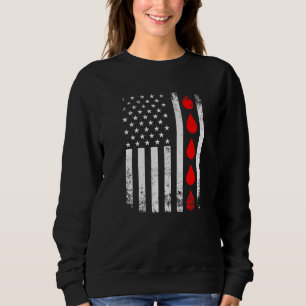 Blutspender Phlebotomistische amerikanische Flagge Sweatshirt