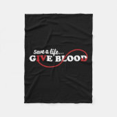 Blutspender Rette ein Leben geben Blutspende Aware Fleecedecke (Vorderseite)