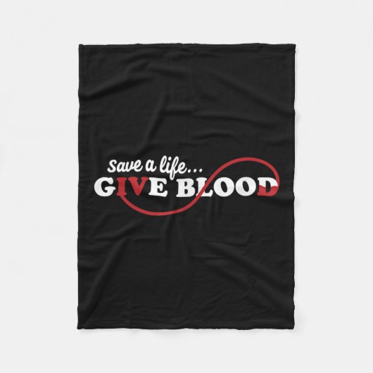 Blutspender Rette ein Leben geben Blutspende Aware Fleecedecke (Vorderseite)