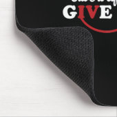 Blutspender Rette ein Leben geben Blutspende Aware Mousepad (Ecke)