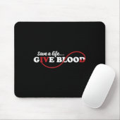 Blutspender Rette ein Leben geben Blutspende Aware Mousepad (Mit Mouse)