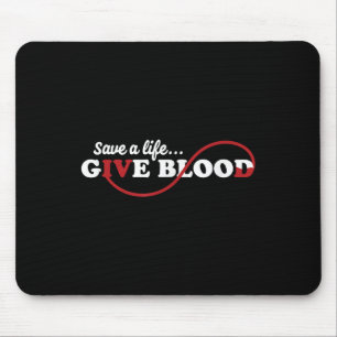Blutspender Rette ein Leben geben Blutspende Aware Mousepad
