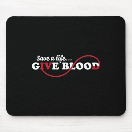 Blutspender Rette ein Leben geben Blutspende Aware Mousepad (Vorne)