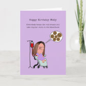 Blutspender zum Geburtstag Karte (Vorderseite)