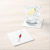 Blutspritze Rechteckiger Pappuntersetzer (Vor Ort)