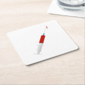 Blutspritze Rechteckiger Pappuntersetzer (angewinkelt)