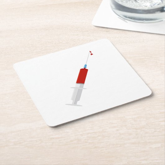 Blutspritze Rechteckiger Pappuntersetzer (angewinkelt)