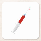 Blutspritze Rechteckiger Pappuntersetzer (Vorderseite)