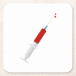 Blutspritze Rechteckiger Pappuntersetzer