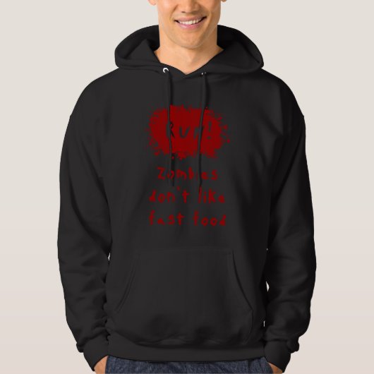 Blutspritzer Zombie Halloween Hoodie (Vorderseite)