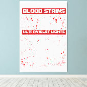 Blutsteine sind rot Ultraviolett Licht sind blau H Leinwanddruck (Insitu (Holzboden))