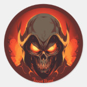 Blutstillender Sensenmann Runder Aufkleber (Vorderseite)