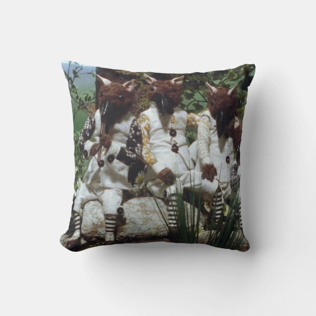 Bluttee und roter String Oak Dweller Kissen (Vorderseite)