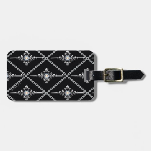 Bluttroth-Muster Gepäckanhänger (Vorderseite horizontal)