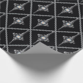 Bluttroth-Muster Geschenkpapier (Ecke)