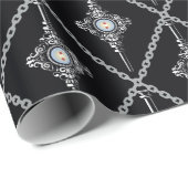 Bluttroth-Muster Geschenkpapier (Rolleneckpunkt)