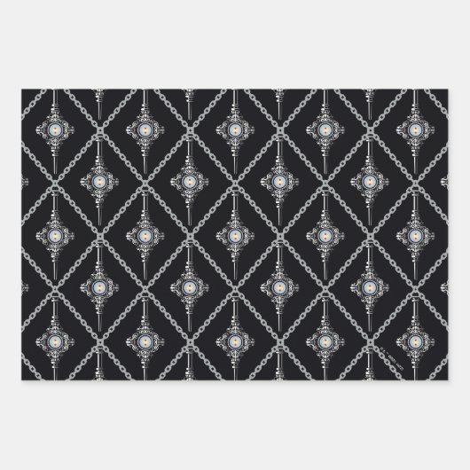 Bluttroth-Muster Geschenkpapier Set (Vorderseite 2)