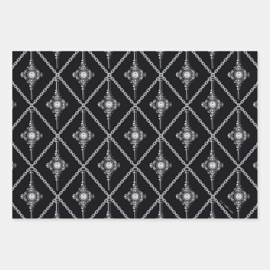 Bluttroth-Muster Geschenkpapier Set (Vorderseite)