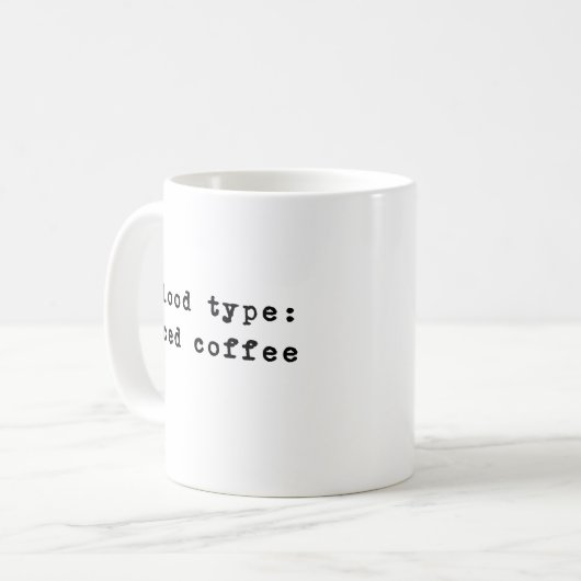 Bluttyp | Minimalistische Zitate für Inspirationen Kaffeetasse (Vorderseite Links)