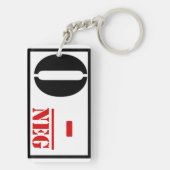 Bluttyp O negativ Schlüsselanhänger (Rückseite)