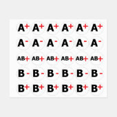 BLUTTYPEN ETIKETTEN (Blatt)