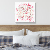 blutüberblutete Rose Leinwanddruck (Insitu (Schlafzimmer))