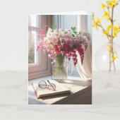 Blutung am Geburtstag Herzschuppen mit Buch Karte (Gelbe Blume)