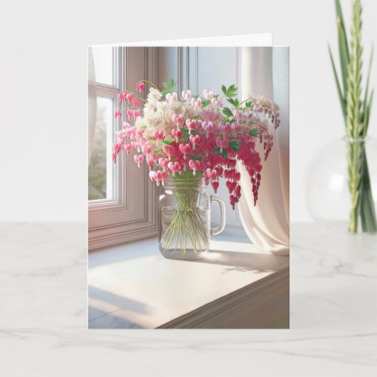 Blutung der Herzen in Mason Jar Karte (Vorderseite)