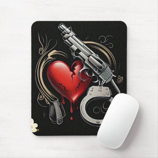 "Blutung für Liebe" Mousepad (Mit Mouse)