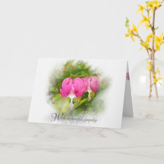 Blutung Herz-Blume-Beileid Karte (Gelbe Blume)