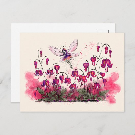 Blutung Herz Fairy Postkarte (Vorne/Hinten)