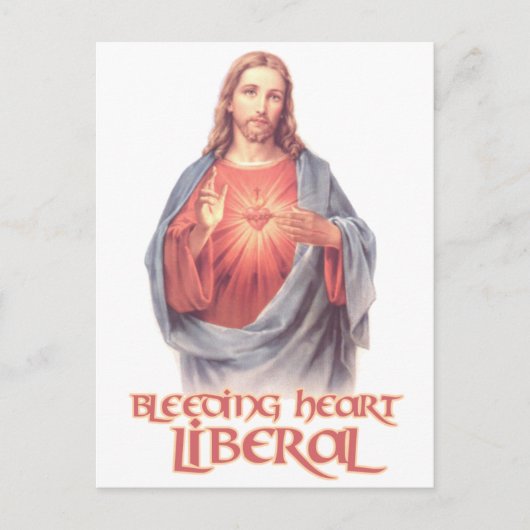 Blutung Herz liberaler Jesus Postkarte (Vorderseite)