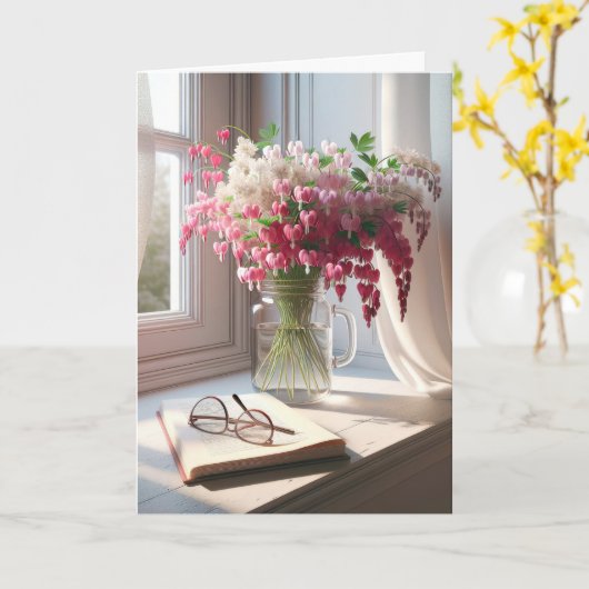 Blutung Herzschuppen mit Buch Karte (Gelbe Blume)