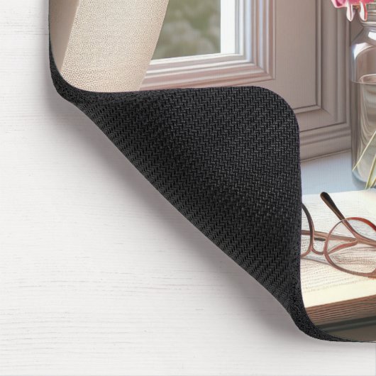 Blutung Herzschuppen mit Buch Mousepad (Ecke)