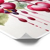 Blutungen Blume des Herzens Handgemachtes Farbpost Poster (Ecke)