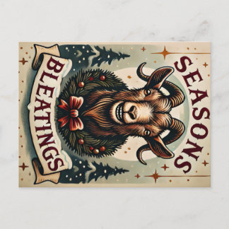 Blutungen der Saison - Festziegenposter Postkarte