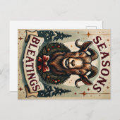 Blutungen der Saison - Festziegenposter Postkarte (Vorne/Hinten)