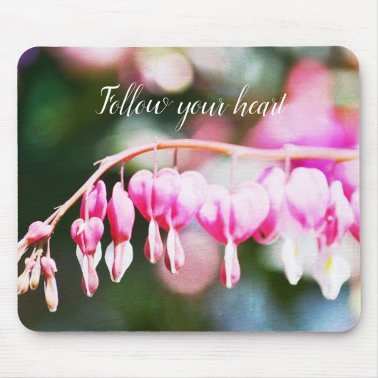 Blutungen Herz Blume Rosa Blumenfotografie Mousepad (Vorne)
