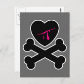 Blutungen Herz und Kreuz Postkarte (Vorne/Hinten)
