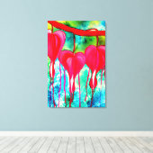 Blutungen Herz Wasserfarbe abstrakt Leinwanddruck (Insitu (Holzboden))