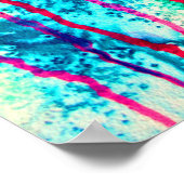 Blutungen Herz Wasserfarbe abstrakt Poster (Ecke)