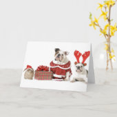 BLUTUNGEN MIT BUNNY CHRISTMAS CARD KARTE (Gelbe Blume)
