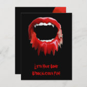 Blutungszähne Einladungspostkarte (Vorne/Hinten)