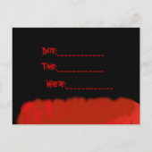 Blutungszähne Einladungspostkarte (Rückseite)