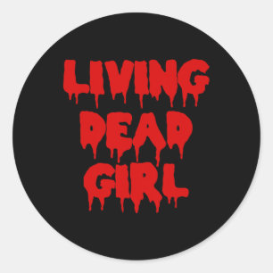 Blutvergießen Halloween Zombie Film Leben tot Runder Aufkleber