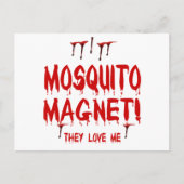 Blutvergießen Moskito Magnet sie Liebe mir Postkarte (Vorderseite)