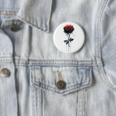 Blutvergießen Rose: Gotische Blumenkunst Button (Beispiel)