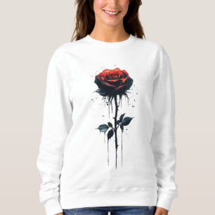 Blutvergießen Rose: Gotische Blumenkunst Sweatshirt
